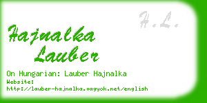 hajnalka lauber business card